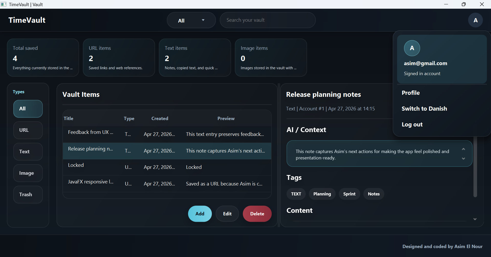 TimeVault: AI-powered digital vault